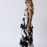 Rosalee Floral Maxi Dress - Black