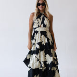 Rosalee Floral Maxi Dress - Black