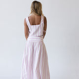 Grace Stripe Skirt - Pink/Off White