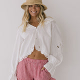 Maryn Eyelet Detail Blouse - White