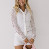 Tess Lace Mini Shorts - Off White