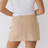 Naomi Pocket Mini Skirt - Taupe