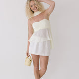 Yasmine Strapless Scarf Top - Pastel Yellow