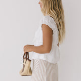 Cayce Mini Skirt - White Beige