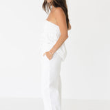 Addie Tube Top and Pants Set - White
