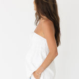 Addie Tube Top and Pants Set - White