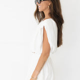 Ava Woven Balloon Shorts - Ivory