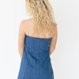 Brenlee Button Down Denim Dress - Denim