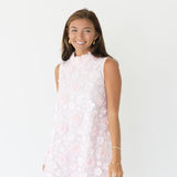 Aria High Neck Dress - Baby Pink