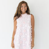 Aria High Neck Dress - Baby Pink