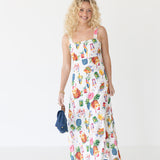 Lola Square Neck Maxi Dress - Cream