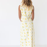 Soleil Lemon Top and Skirt Set - Lemon