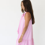 Tori Bow Sleeveless Mini Dress - Pink