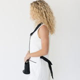 Luna Collar Detail Mini Dress - Ivory