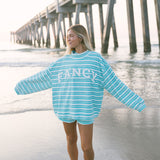 Fancy Oversized Towel Terry Mockneck - Seafoam