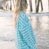 Fancy Oversized Towel Terry Mockneck - Seafoam