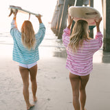 Fancy Oversized Towel Terry Mockneck - Magenta