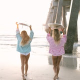 Fancy Oversized Towel Terry Mockneck - Seafoam