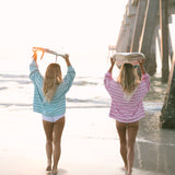 Fancy Oversized Towel Terry Mockneck - Magenta