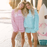 Fancy Oversized Towel Terry Mockneck - Magenta