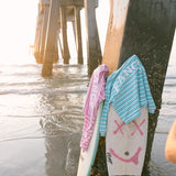 Fancy Oversized Towel Terry Mockneck - Seafoam