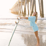 Fancy Oversized Towel Terry Top - Seafoam