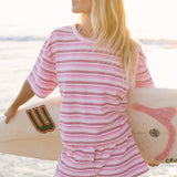 Fancy Oversized Towel Terry Top - Magenta