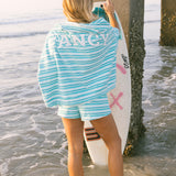 Fancy Oversized Towel Terry Mockneck - Seafoam