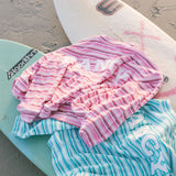 Fancy Oversized Towel Terry Mockneck - Magenta