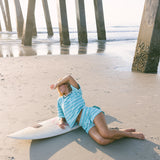 Fancy Oversized Towel Terry Top - Seafoam