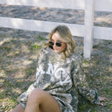 Fancy Oversized Crewneck - Camo/Brown Outline