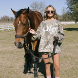 Fancy Oversized Crewneck - Camo/Brown Outline