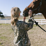 Fancy Oversized Crewneck - Camo/Brown Outline