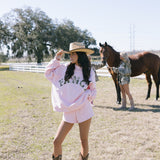 Fancy Sweat Shorts - Light Pink