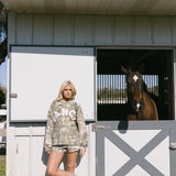 Fancy Oversized Mockneck - Camo/Pink Outline