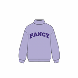 Fancy Oversized Fleece Lined Mockneck - Lilac/Purple
