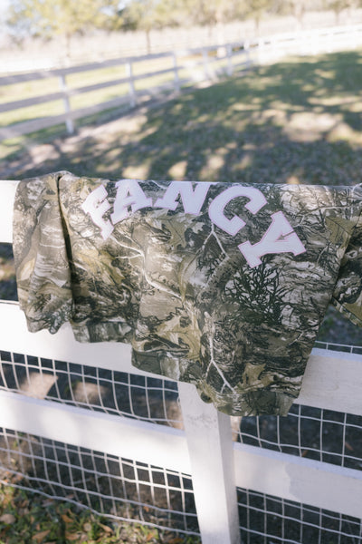Fancy Oversized Mockneck - Camo/Pink Outline (PREORDER 2-3 WEEKS)