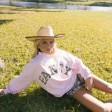 Fancy Oversized Mockneck - Light Pink Camo