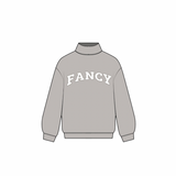 Fancy Oversized Fleece Mockneck - Heather Grey