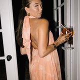 Zelda Halter Neck Maxi Dress - Coral