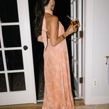 Zelda Halter Neck Maxi Dress - Coral