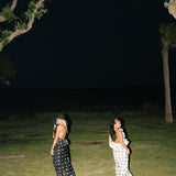 Margie Polka Dot Midi Dress - Black