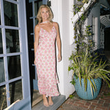 Tasha Scarf Midi Dress - Pink/Green