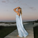 Adele Scarf Dress - Icy Blue