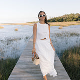 Evie Swing Top and Midi Skirt Set - Cream