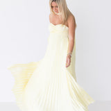 Serena Scarf Dress - Pale Yellow