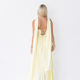 Serena Scarf Dress - Pale Yellow