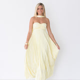 Serena Scarf Dress - Pale Yellow