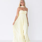 Serena Scarf Dress - Pale Yellow