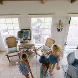 Olivia Frill Top and Skirt Set - Navy Gingham (PREORDER)